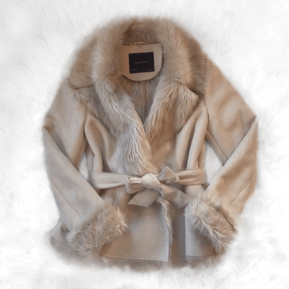 ZARA | Faux Fur Shearling Coat